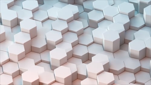Clean Abstract Hexagon Morphing Background Loop