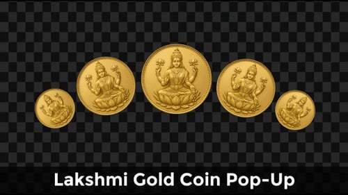 Fenêtre éphémère de la pièce d'or Lakshmi — Diwali Festival Wealth