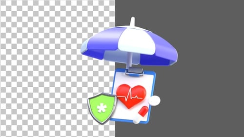 3D Health Insurance | Alpha Channel