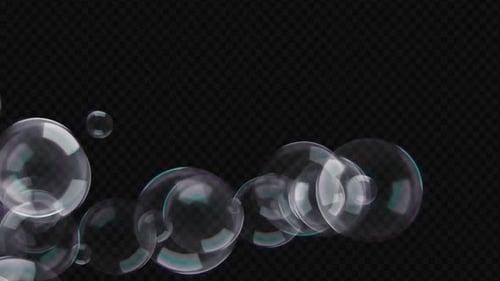 Floating Transparent Bubbles Overlay Animation
