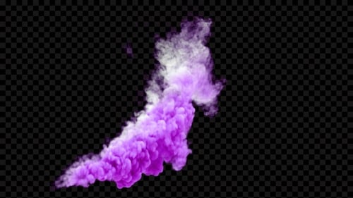 Dynamic Purple Smoke Fluid Abstract Element