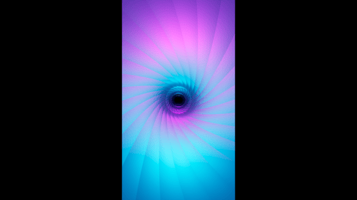 Vidéo verticale : dégradé bleu et violet faisant pivoter une belle animation en tunnel en spirale