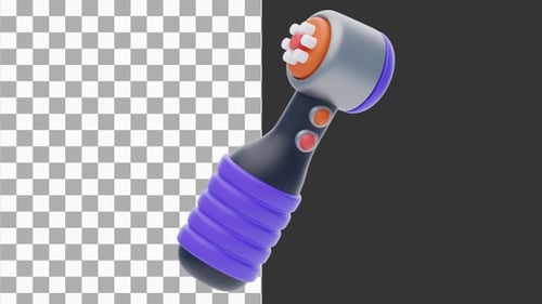 3D Animation of Rechargeable Electric Toothbrush | Alpha Channel