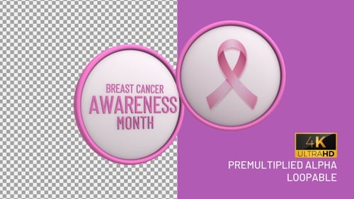 Breast Cancer Awareness Month Looping Badge