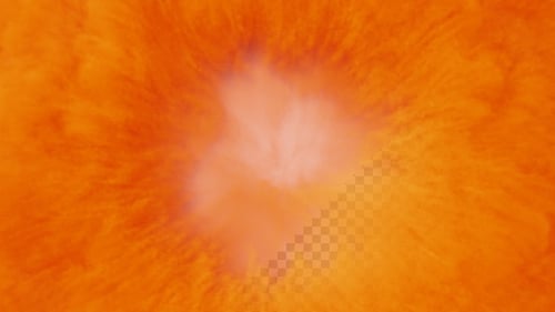 Explosion mit expandierendem orangefarbenem Rauch Shockwave V3