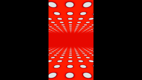 Vertical video white polka dot in red tunnel loop animation background