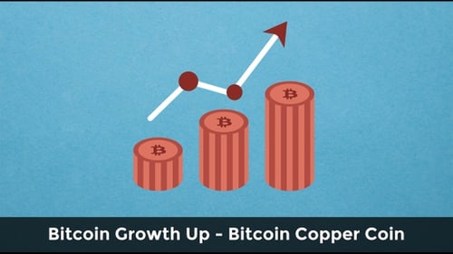 Bitcoin Cryptocurrency Growth Bar and Line Graph Animation