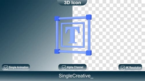 Animated 3D Geometric Icon Reveal