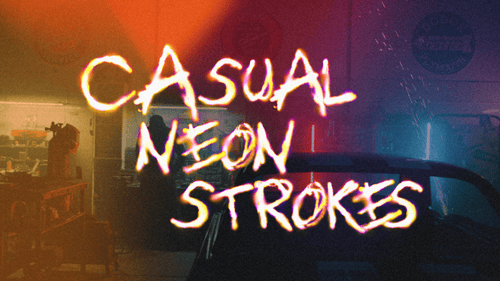 Casual Strokes - Pack Of Neon Handwritten Letters