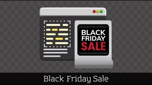 Animated Black Friday Sale Promotion on Mobile and Browser