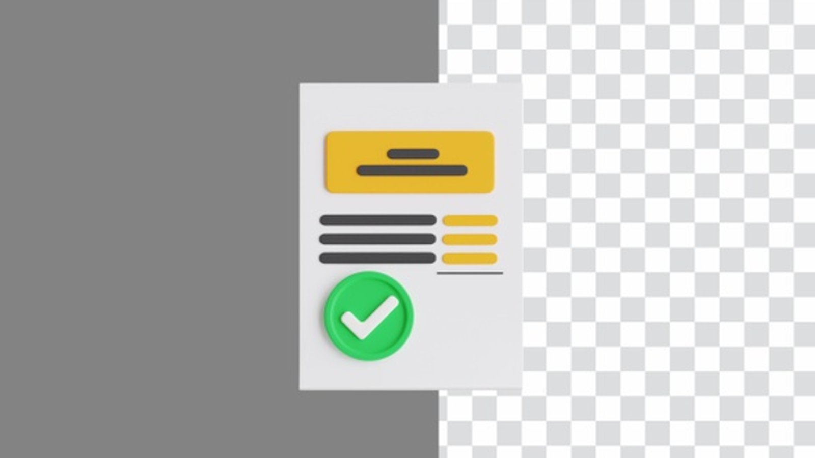 3D Animation of Round Checklist Symbol on Document | Alpha Channel ...