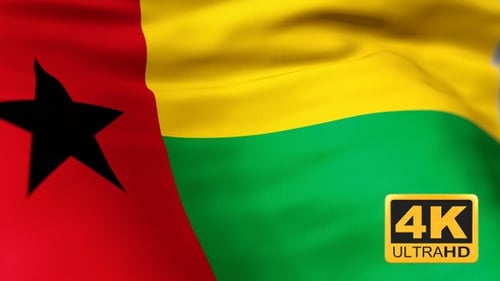 Guinea Bissau waving 4k independence day