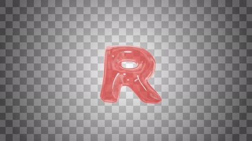 Ballon-Alphabet mit dem Buchstaben R