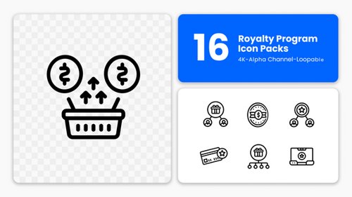 Paquete de iconos del programa de regalías