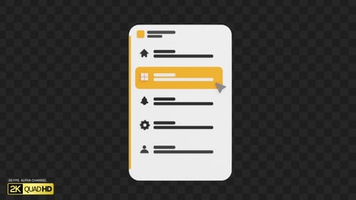 3D Sidebar Menu | Alpha Channel