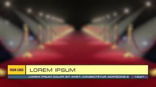 Modern Lower Third Bar with Logo and Scrolling Text Animation