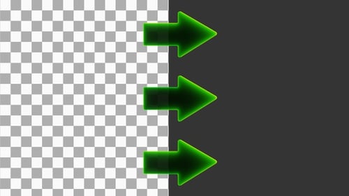 3D Animation of Arrow Direction | Alpha Channel