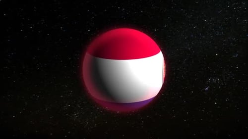Rotating Paraguay Flag 3D Sphere Animation