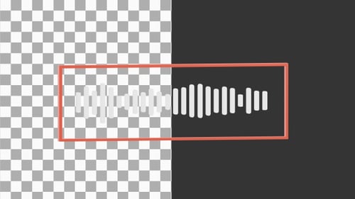3D Animation of Audio Waveform Sound Recording | Alpha Channel
