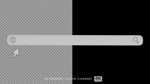 Www Address Bar, Online Search And Domain Name 3d Animation