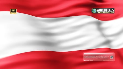 Realistic Waving Austrian Flag Animation
