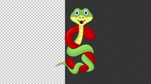 Alphabet des animaux, lettre S avec serpent en forme de serpent en forme de boucle