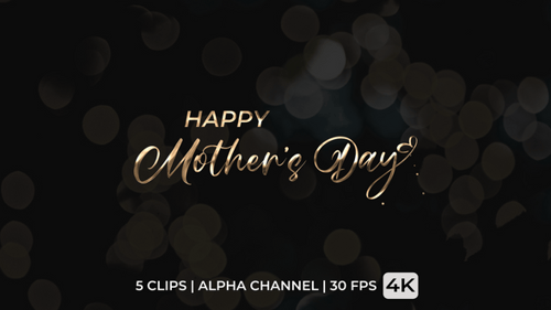 Happy Mother's Day Text Animation