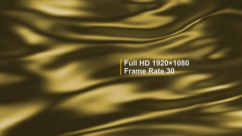 Seamless Fluid Metallic Gold Waves Background Loop