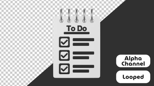 3D To Do List Checklist Animation