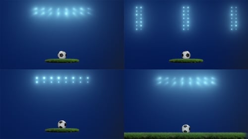 Soccer Ball Sports Field Logo Reveal