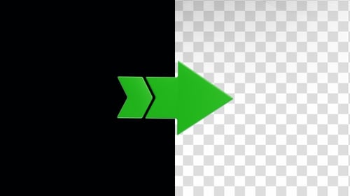3D-Animation des grünen Vorwärtspfeils