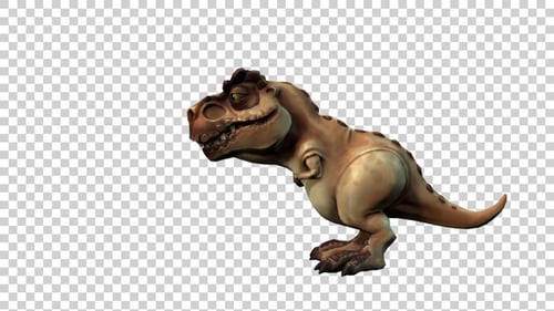 Tyrannosaurus Rex Die Animation Side View