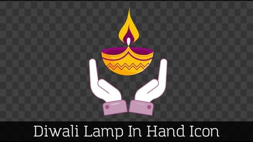 Icône de la lampe Diwali à la main