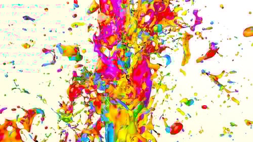 Fluid Colorful Paint Splash Dynamic Motion