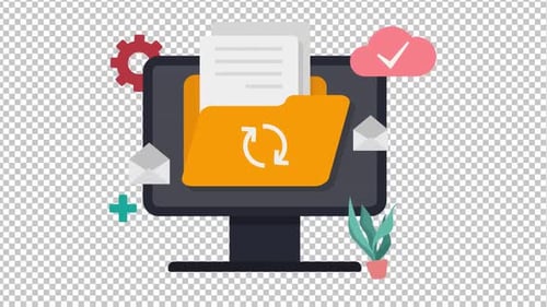 Application d'organisation de fichiers Cloud Storage avec animation de transfert de données
