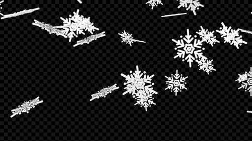 3D Snowflake Falling V14