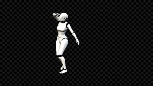 Robot Air Dance Animation Angle View