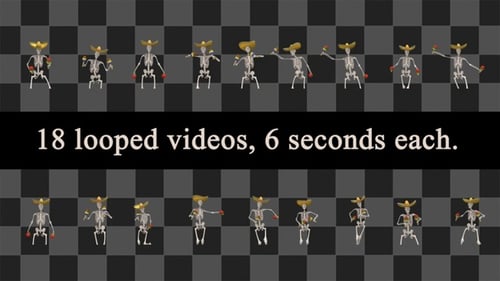 Skeleton Dance In Sombrero Loops Pack