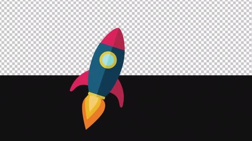 Rocket Animation | Alpha Channel