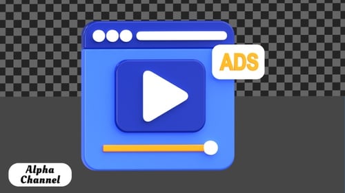 3D Online Video Advertising and Media Player Interface | Alpha Channel