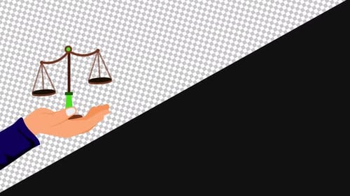 Hand with Legal scale | Alpha Channel