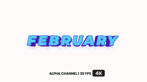 February Text Animation