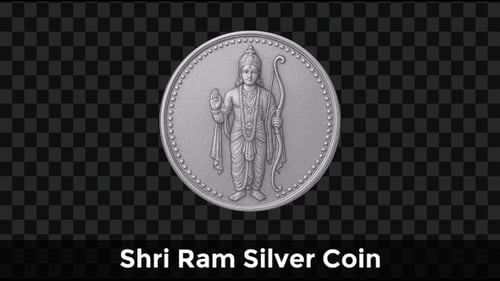 Pièce en argent Shri Ram — Motif sacré du festival de Diwali