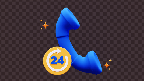 3D-Telefonempfänger mit 24-Stunden-Unterstützung, Icon-Animation
