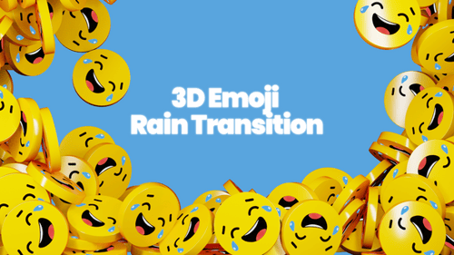 Animated 3D Laughing Emoji Falling Transition
