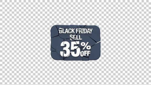 3D Black Friday Sale Discount Shattering Animation