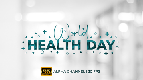 World Health Day Elegant Text Reveal Title Animation