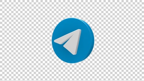 3D Telegram Icon