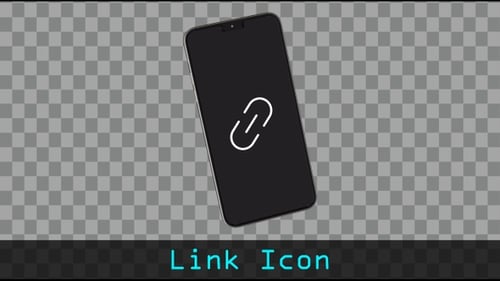 Minimalist Digital Link Icon Animation Loop