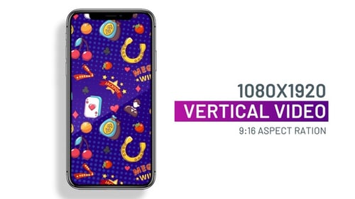 Online casino seamless pattern looping background animation vertical video for social media posts